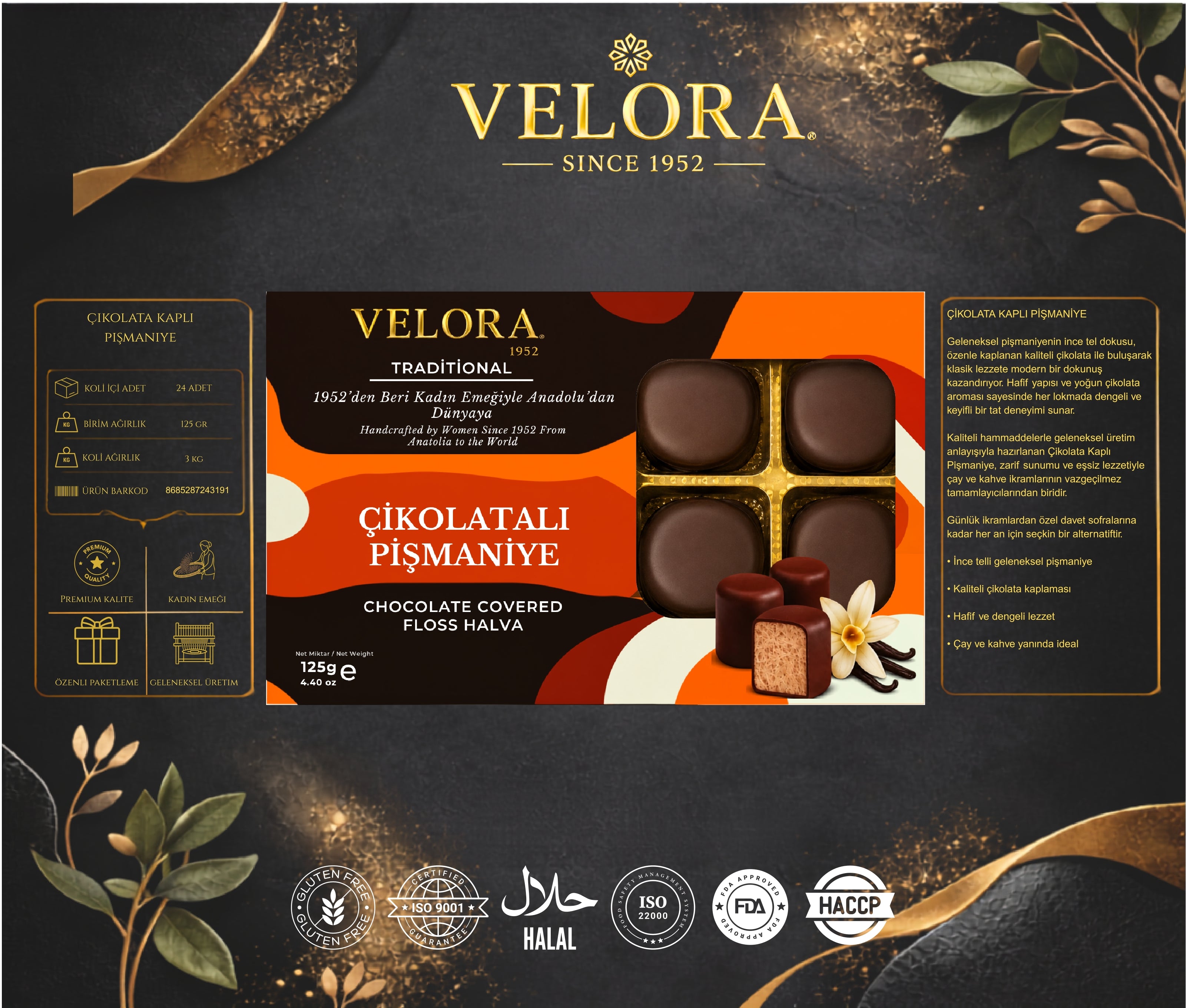 ÇİKOLATA KAPLI PİŞMANİYE 125 GR
