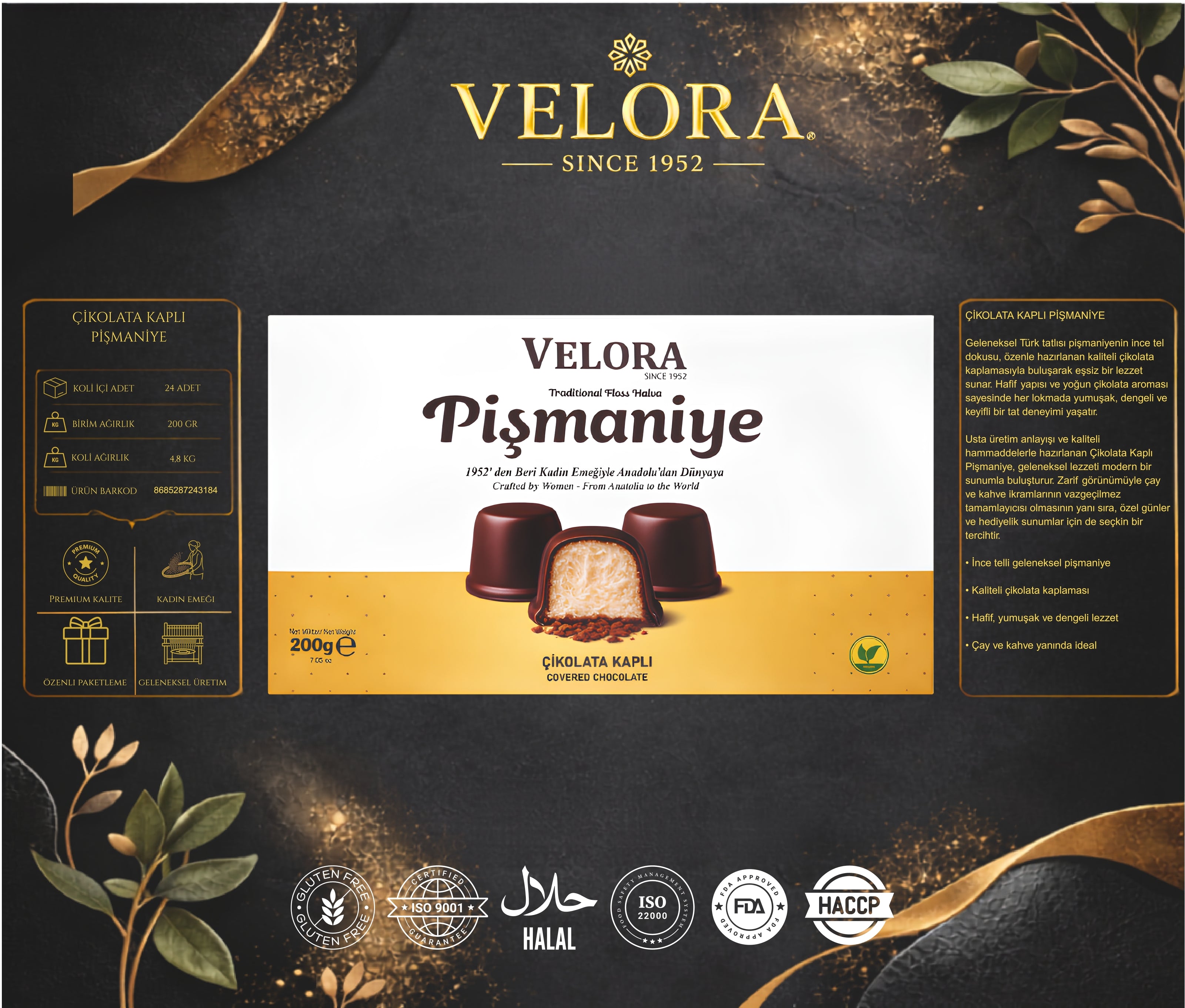ÇİKOLATA KAPLI PİŞMANİYE 200 GR