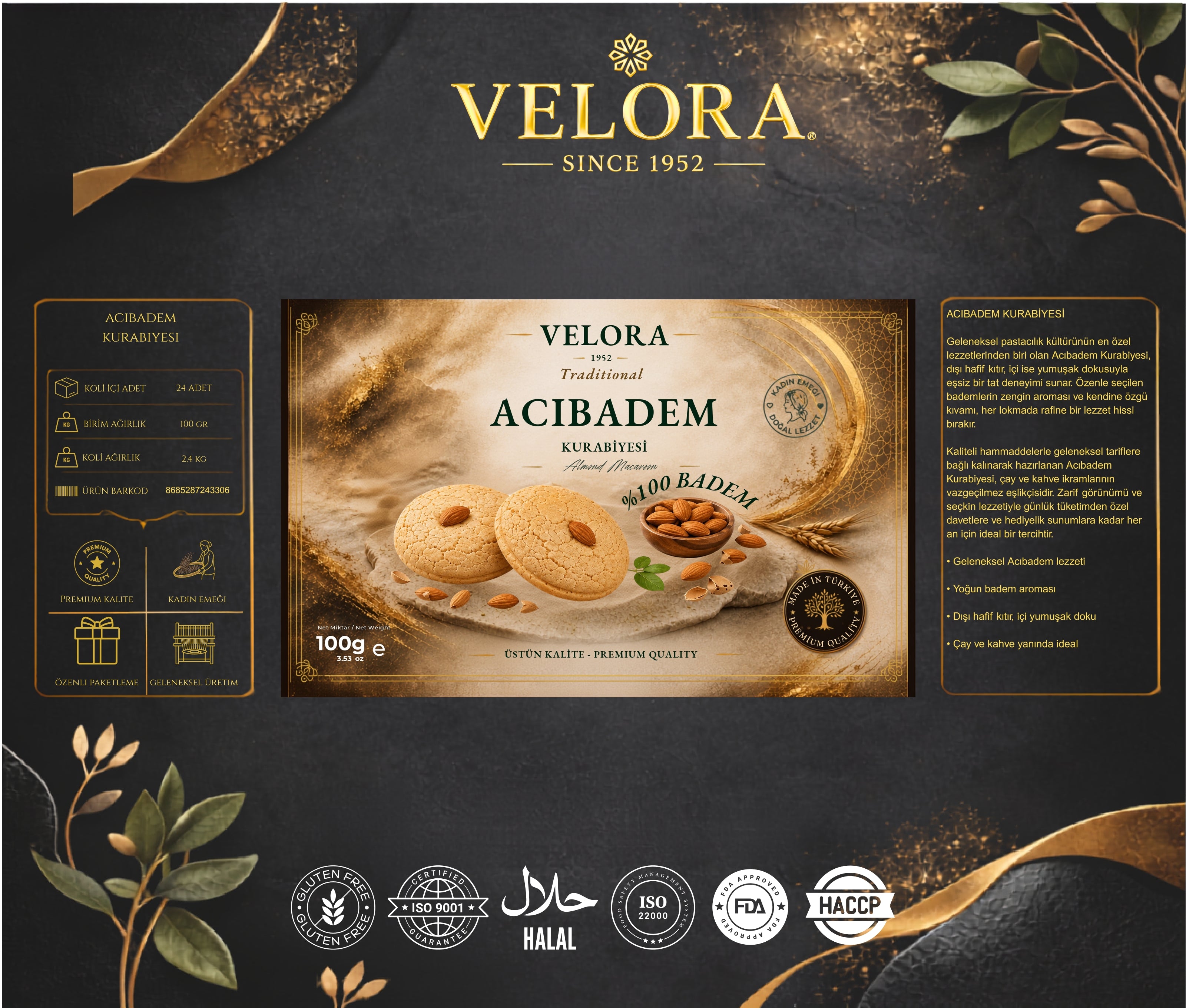 ACIBADEM KURABİYESİ 100 GR