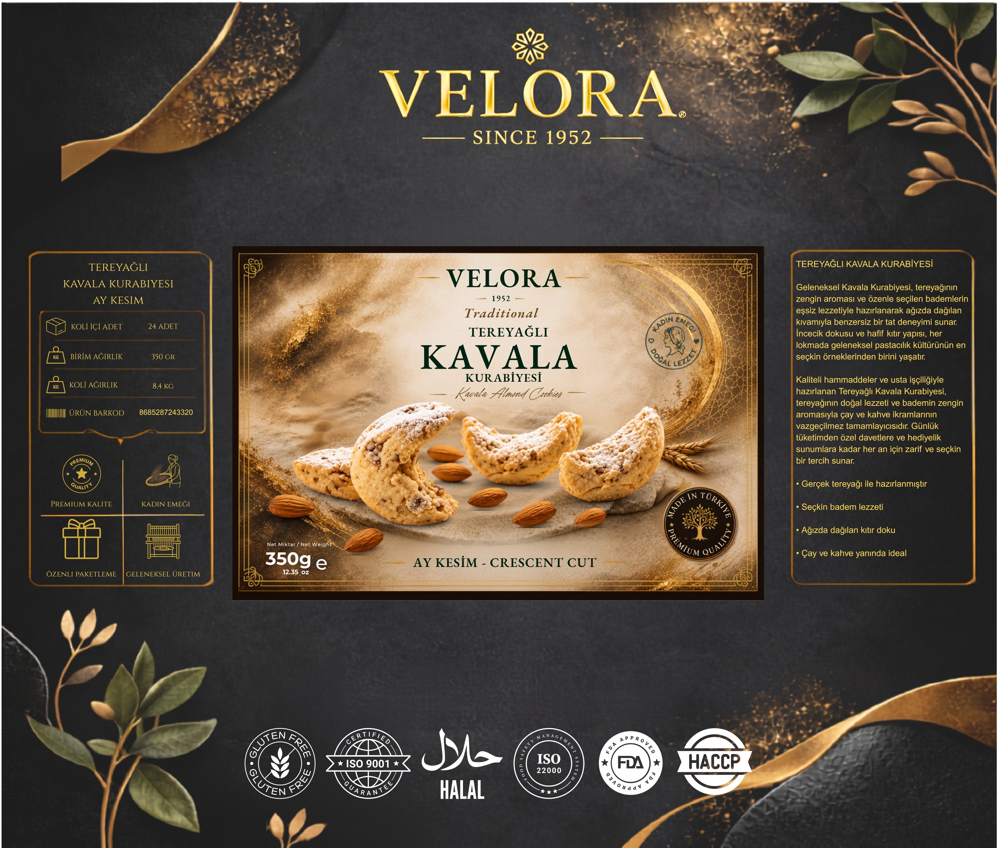 KAVALA KURABİYESİ AY KESİM 350 GR